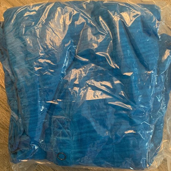 NWT LOGO BY LORI GOLDSTEIN DISTRESS COTTON SLUB 3/4‎ SLEEVE TOP IBIZA BLUE XXS - Picture 11 of 11